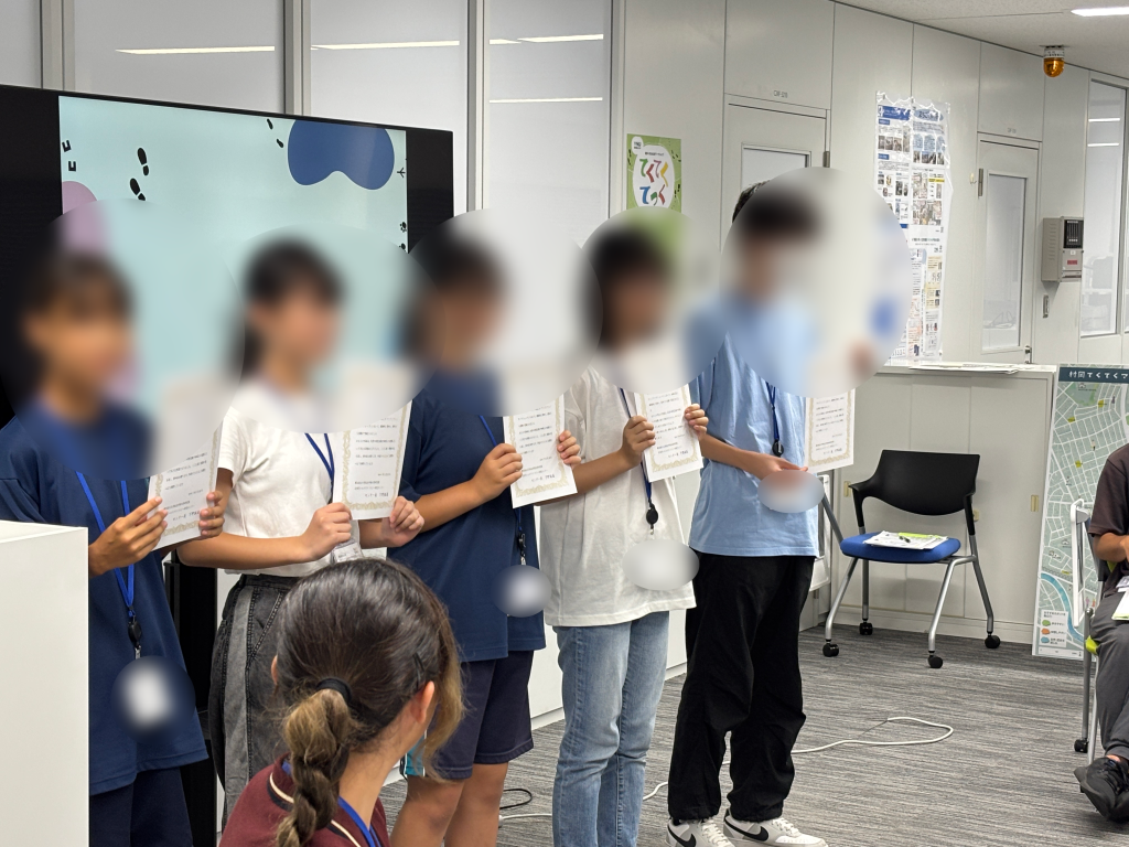 感謝状、参加証授与